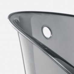 Pedrali Gliss 902 Barhocker mit grau-transparenter Sitzschale 