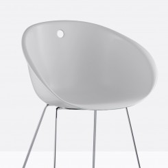 Pedrali Gliss 902 Barhocker mit weißer Sitzschale 