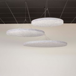 Götessons Sound Off Rund EcoSund® Akustik Deckenabsorber, beleuchtbar, konfigurierbar 