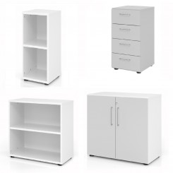 Hammerbacher Advanced Regal- und Schrankserie 2OH Höhe 74,5 cm konfigurierbar 