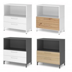 Hammerbacher FlexWall Set 2OH, Schub, Sockel, konfigurierbar 