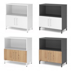 Hammerbacher FlexWall Set 2OH, Türen 1OH, Sockel, konfigurierbar 