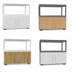 Hammerbacher FlexWall Set 2OH, Türen 1OH, Rahmen, konfigurierbar 