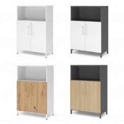 Hammerbacher FlexWall Set 3OH, Türen 2OH, Sockel, konfigurierbar 