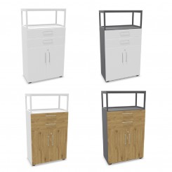 Hammerbacher FlexWall Set 4OH, mit Türen 2OH, Schub, Rahmen, konfigurierbar 