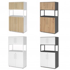 Hammerbacher FlexWall Set 4OH, mit Türen 2OH, Türen 1OH, Rahmen, konfigurierbar 