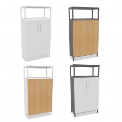 Hammerbacher FlexWall Set 4OH, Türen 3OH, Rahmen, Sockel, konfigurierbar 