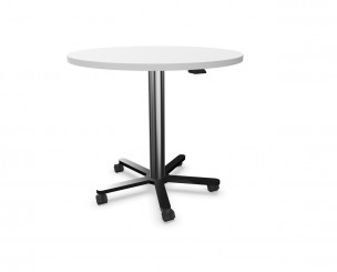 Hammerbacher Säulenhubtisch Stehtisch mit runder Platte Ø800mm 