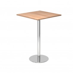 Hammerbacher Stehtisch, quadratische Tischplatte, 80x80x111cm, chrom, VSTH88_C, konfigurierbar 