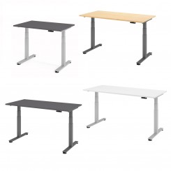 Hammerbacher Sitz-Steh Tisch Ergonomic Aktiv VXDSM Breite 120/160/180/200/220 konfigurierbar 