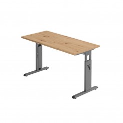 Hammerbacher Schreibtisch Ergonomic Plus, VOS61 Breite 120, 140, schmal. rechteckig, konfigurierbar 