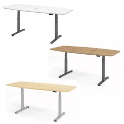 Hammerbacher Sitz-Steh Tisch Ergonomic Aktiv VXDSM22 oval Breite 220 konfigurierbar 