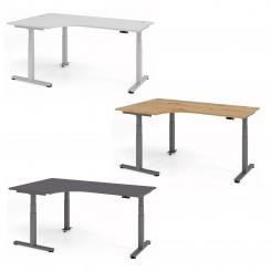 Hammerbacher Sitz-Steh Tisch Ergonomic Aktiv VXDSM82 Winkeltisch Breite 200 konfigurierbar 
