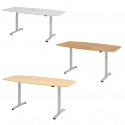 Hammerbacher Sitz-Steh Tisch Ergonomic Aktiv VXMST_22 oval Breite 220, konfigurierbar 