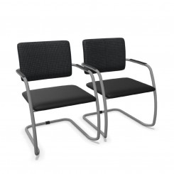 Hammerbacher Freischwinger Stuhl mit Netzrücken (2 Stück Set) VSBP3/D 