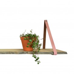 HANDLES and more Regalstützen Regalbänder Regalhalter Leder 2er Set soft pink 