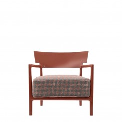 Kartell Sessel Cara Fancy rostbraun/rostbraun-beige 58433G 