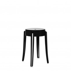 Kartell Hocker Charles Ghost 46 cm schwarzglänzend 4897E6 