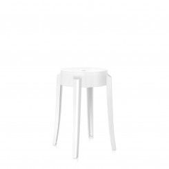 Kartell Hocker Charles Ghost 46 cm weißglänzend 4897E5 