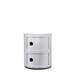 Kartell Componibili Recycled 2 Fächer silber 4966SI 