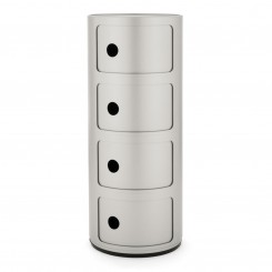 Kartell Componibili Recycled 4 Fächer silber 4985SI 