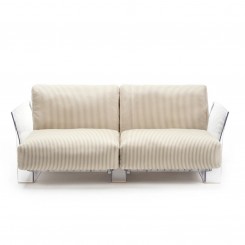 Kartell Pop Outdoor Sofa 2-Sitzer gestreift beige 704263 