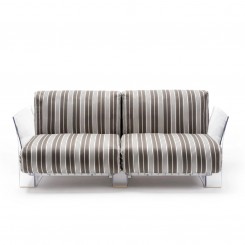 Kartell Pop Outdoor Sofa 2-Sitzer gestreift taupe 704265 