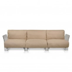 Kartell Pop Outdoor Sofa 3-Sitzer Ikon taubengrau 704331 