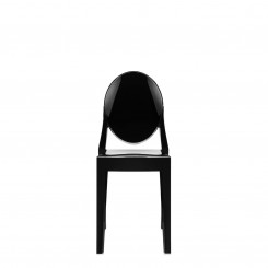 Kartell Stuhl Victoria Ghost schwarzglänzend 4857E6 