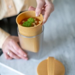 Koziol BUDDY ISO 0,55 Snackpot m tiefem Einsatz & Deckel 550ml 7244702 