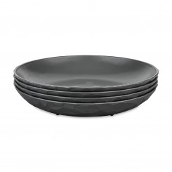 Koziol CLUB PLATE 4er-Set tiefe Teller, 220 mm, nature ash grey 8639701 