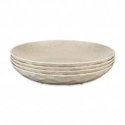 Koziol CLUB PLATE 4er-Set tiefe Teller, 220 mm, nature desert sand 8639700 