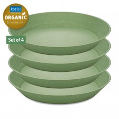 Koziol CONNECT PLATE 240mm Tiefer Teller 4er Set nature leaf green 7143703 