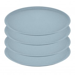 Koziol CONNECT PLATE 255 mm großer Teller 4er Set nature flower blue 7101716 