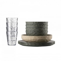 Koziol CLUB SET GÖTEBORG Geschirrset 16-teilig nature ash grey/nature dessert 7876281 