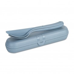 Koziol KLIKK READY Besteckset mit Etui nature flower blue 7070716 