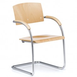 L&C Stendal Freischwingerstuhl Athos Sitz und Lehne getrennt, ungepolstert 442-3 