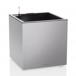 Lechuza Pflanzgefäß Canto Premium 40 low LED silber metallic 13788 