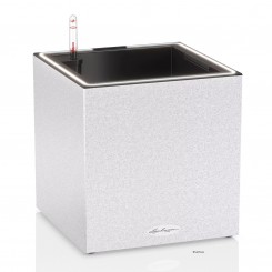 Lechuza Pflanztopf Canto Stone 30 low LED quarzweiß 13637 
