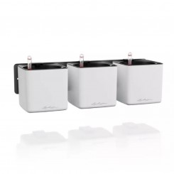 Lechuza Green Wall Home Kit, 3x Cube Premium 14, Komplettset weiß matt 13540 