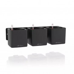 Lechuza Green Wall Home Kit, 3x Cube Premium 14, Komplettset basaltgrau matt 13541 