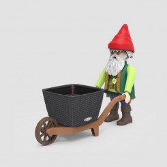 Lechuza Set XXL Gartenzwerg, Schubkarre + Bacino Playmobil 19075 