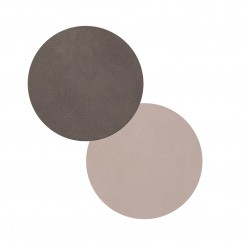 Lind DNA Glasuntersetzer Circle wendbar Caviar/Clay Brown 991791 