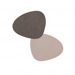 Lind DNA Glasuntersetzer Curve wendbar Caviar/Clay Brown 991785 