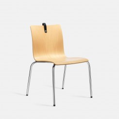 Löffler MESAMI 2 Vierbeinstuhl mit Holzschale MM0010S, konfigurierbar 