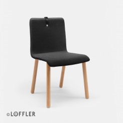 Löffler MESAMI 2 Vierbeinstuhl mit Holzgestell MM0060, konfigurierbar 