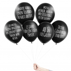 PECHKEKS® Anti-Party-Ballons -Das Abi-Set- 6 Stück schwarz 4501004 