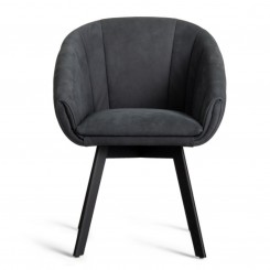 Montis Luna Stuhl mit Holzfüßen stoffbezogen 