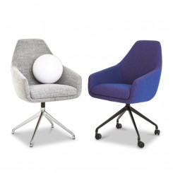 Montis Vico Stuhl mit Drehfuß stoffbezogen 