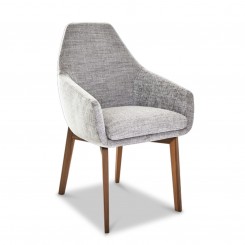 Montis Vico Stuhl mit Holzfüßen stoffbezogen 